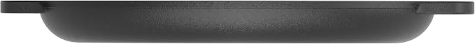 Chef Pomodoro Cast Iron Pizza Pan, 12 Inch, Pre-Seasoned Non-Stick Skillet | Multi-Use Cast Iron Cookware for Dosa Tawa, Roti, Tortilla Comal, Crepes, Oven, Grill, BBQ, and Campfire Cooking