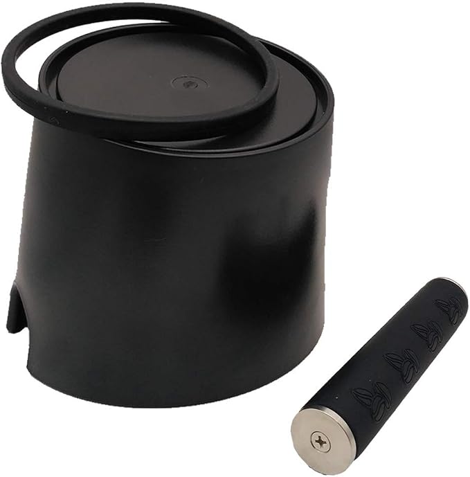 HOMEE Coffee Knock Box, 4.8in Barista Style with Removable Metal Bar | Espresso Grounds Knock Box with Removable Heavy-Duty Metal Knock Bar Shock Absorbent Durable Non-Slip Base Easy to Clean