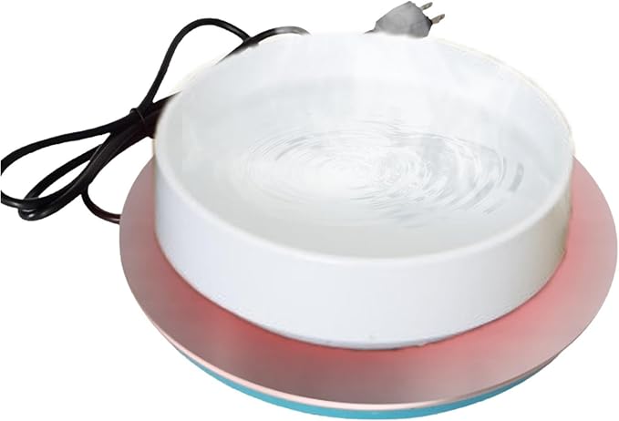 Warmer Base for Chicken Water - Poultry Water Heater with 4.5 Feet Power Cable - Heated Chicken Waterer Base with 4.5 Feet Power Cable,AntiScald Pet Poultry Waterer Winter Deicer