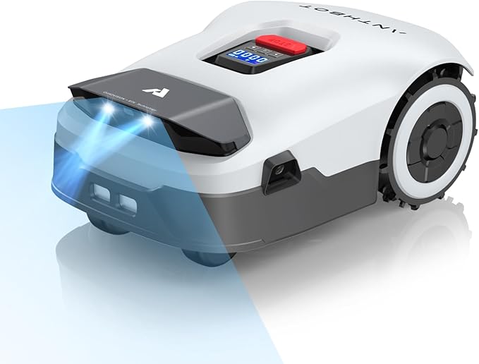 Robot Lawn Mower NO Wire - 0.9 Acre, Full Band RTK+4-Eye Vision Robotic Lawnmower, Automatic Mapping, 30 Multi-Zone Management, Accurate Obstacle Avoidance, Intelligent Anti-Theft, APP Control