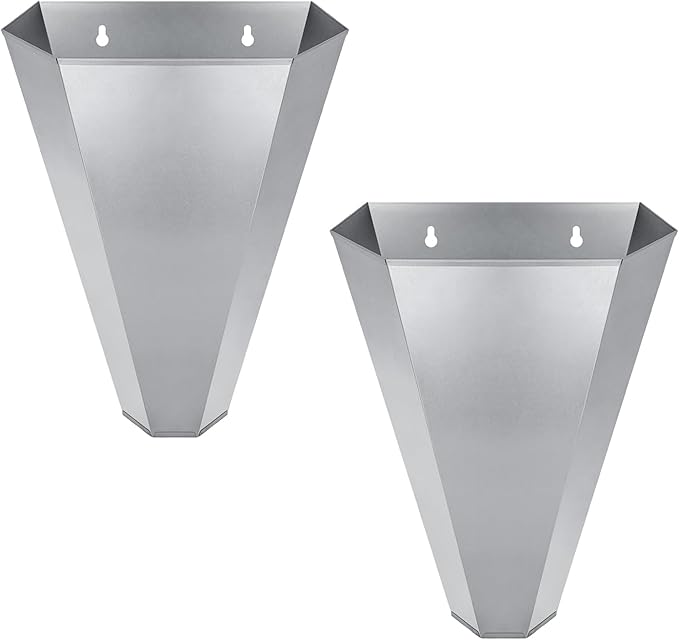 Large-Sized Galvanized Steel Chicken Restraining Cone for Poultry, Suitable for Large Layers, Broilers, Roasters, and Turkeys Up to 14 Pounds - Flat-Back Killing Cone, Easy to Clean
