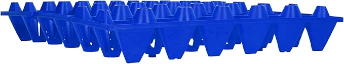 Egg Storage Tray Durable Stackable Egg Crate Holder for Home Farm Supplies 5PCS for Chicken Eggs, 11.3x11.1in (Blue)