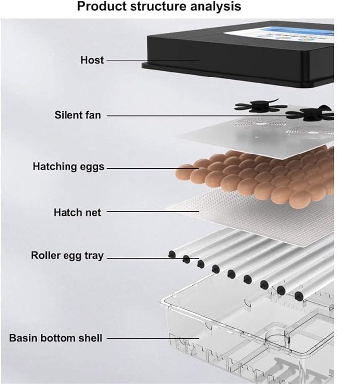 Digital Automatic Hatcher,Egg Incubator with Automatic Turning Function, with Temperature Control,Digital Incubatores,Or Hatching Chickens Ducks Eggs, Goose Egg,