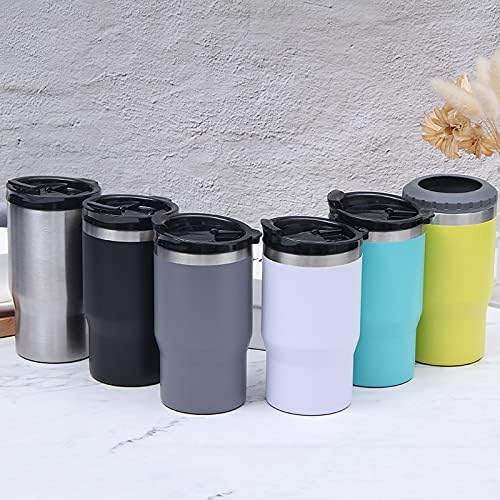 4 in 1 Stainless Steel Can/Bottle Insulator, 14oz Two-Way Lids SUS Insulated Can Cooler, Beer Bottle holder (Orange)