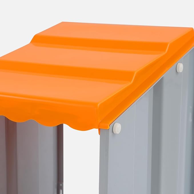 Chicken Nesting Box, 3 Compartments Laying Boxes for Hens, Nest Box for Chicken Duck Poultry Coop, Wall Mount Chickens Roosting Boxes, Protect Collect Egg (Orange)