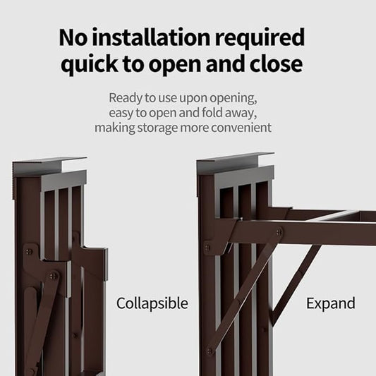 Metal Plant Stand - Heavy Duty Outdoor Shelf for Plants, Rust-Proof Aluminum, Adjustable Height, Spacious & Sturdy