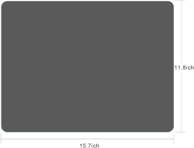 Silicone Placemats, Food-Grade Non-Slip Waterproof, Dining, Stain Resistant, Countertop Protector, Kitchen Counter Mat, Heat Resistant, Baking mat Dishwasher Safe (15.7x11.8Inch-4pack, Gray)