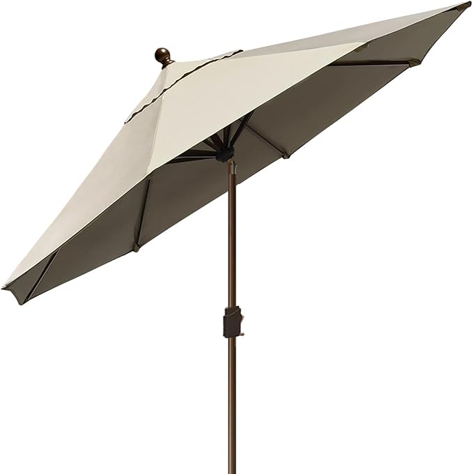 EliteShade USA 10-Year-Non-Fading 9Ft Market Umbrella Patio Umbrella Outdoor Table Umbrella with Ventilation, Antique Beige