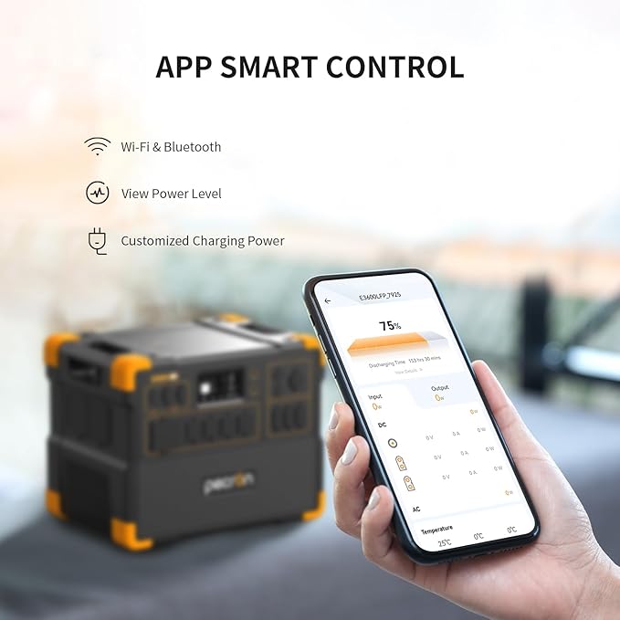 pecron Portable Power Station 3072Wh E3600LFP with 3xEP3000-48V(3072Wh) Expandable to 12288Wh, 5x3600W AC Outlets Power Station, LiFePO4 Battery Backup Solar Generator for RV, Camping, CPAP, Emergency