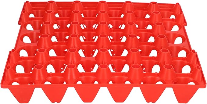 PLASTIC EGG FLATS EGG CRATES HOLDER TRAY STORAGE TRANSPORTATION HOME FARM SUPPLIES (Red)