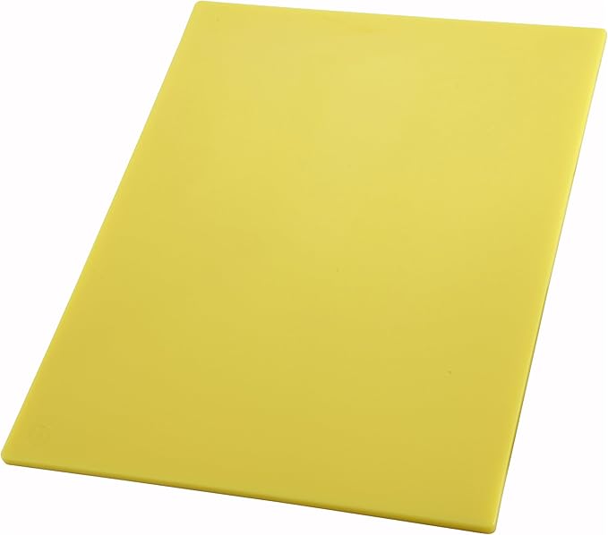 Winco 18" x 24" Yellow Heavy-Duty Plastic Cutting Board (Set of 6) | Dishwasher safe, Stain resistant, HACCP approved, Great for Charcuterie, Cheese, Appetizers and Buffet Displays