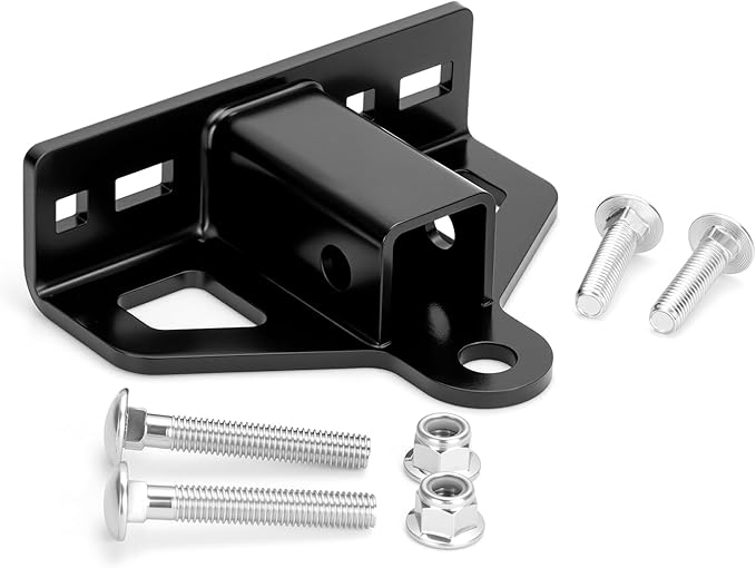 Thicker Lawn Mower Trailer Hitch with 1-1/4" Receiver for Most Tractor ATV Trailer Golf Cart, Heavy Duty Zero Turn Mower Accessories Bolt on Receiver Hitch Hold 7000LBS, Multi-Purpose Design Like Pin