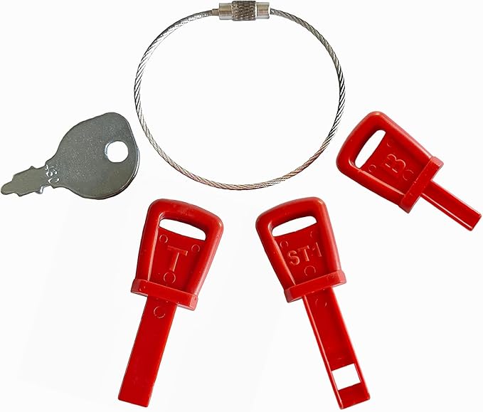 Universal Snow Blower Key Set (4 Pcs/w Ring) Compatible with PowerMore Troy-Bilt Craftsman Briggs & Stratton Craftsman Tecumseh Snow King