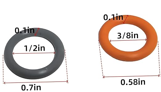 1/4" & 3/8" Pressure Washer QD Colored O-Rings (1/4''&3/8''(25+25) 50 Pack (Red+Grey),M22 Quick Connect Coupler