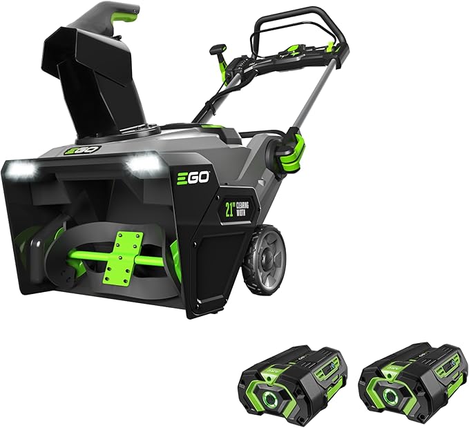 EGO Power+ SNT2101 21-Inch 56-Volt Lithium-Ion Cordless Snow Blower with Peak Power - 2 x 4.0Ah Battery and 320W Charger Included, Black