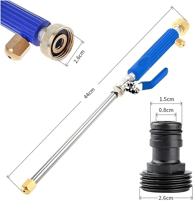 Jet Flux Hose Pressure Washer,Upgraded 2-in-1 Jet Flux Power Washer with 2 Jet Different Nozzle and Hose Quick Connectors for Car, Patio