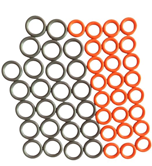 1/4" & 3/8" Pressure Washer QD Colored O-Rings (1/4''&3/8''(25+25) 50 Pack (Red+Grey),M22 Quick Connect Coupler