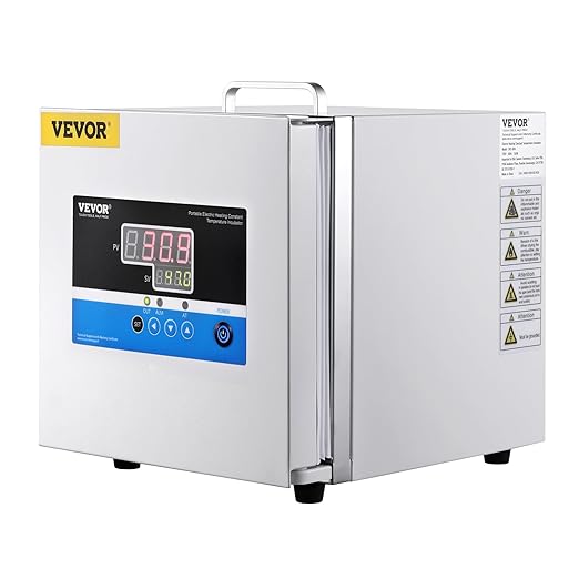 VEVOR Lab Incubator, 6L, PID Temperature Control RT+5-65℃, Scientific Digital Incubator, Constant-Temperature Microbiological Laboratory Incubator for Lab Cell Culture Seed Germination Medical Science