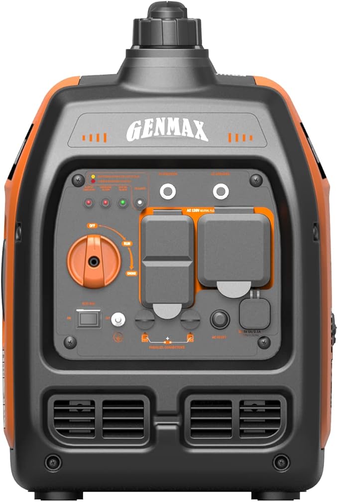 GENMAX Generator,EPA Compliant, Eco-Mode Feature, Ultra Lightweight for Backup Home Use & Camping