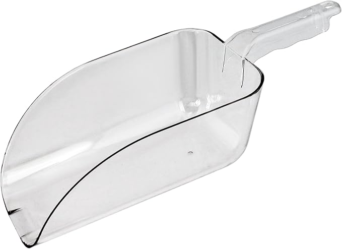 New Star Foodservice 34448 Polycarbonate Plastic Utility Ice Scoop, Clear, 64-Ounce