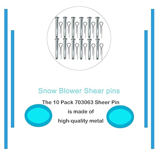 Snow Blower Parts Replacement Snow Blower Shear pins 703063, 1668344,1686106yp,Suitable for Simplicities or Snapper Shear pins (10 Pieces)