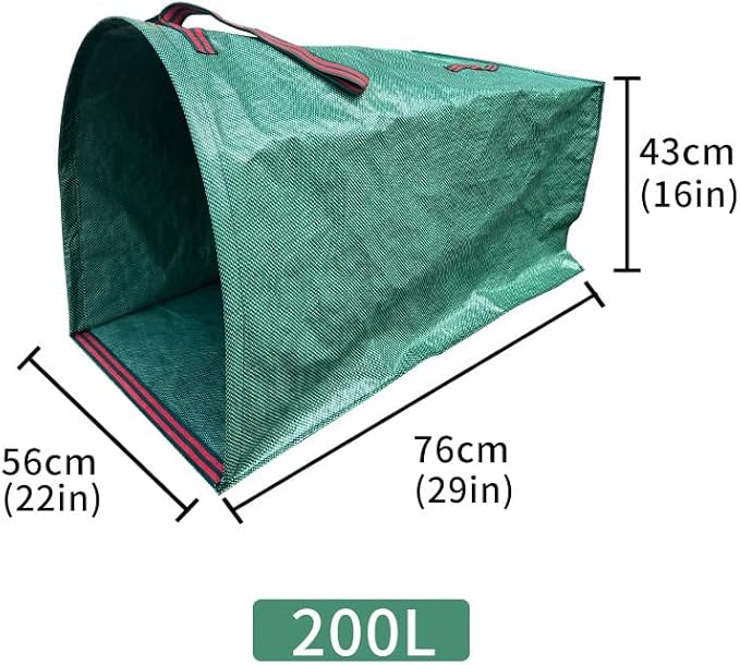 Reusable Lawn & Garden Bags, 3-Pack, Yard Leaf Waste Bags,Large Yard Dustpan-Type Garden Bag for Collecting Leaves,Collapsible Trash Can for Parties, Laundry,Yard Waste, or Camping Accessories
