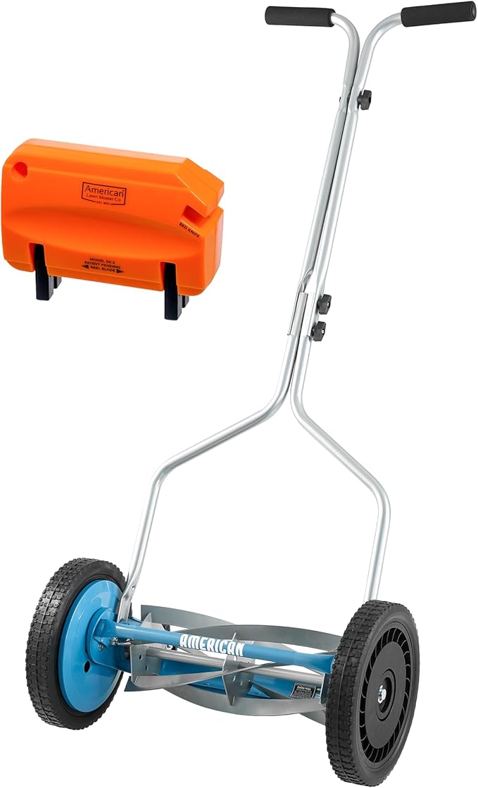 American Lawn Mower Company 1304-14SK2 14-Inch 5-Blade Push Reel Lawn Mower with Sharpener