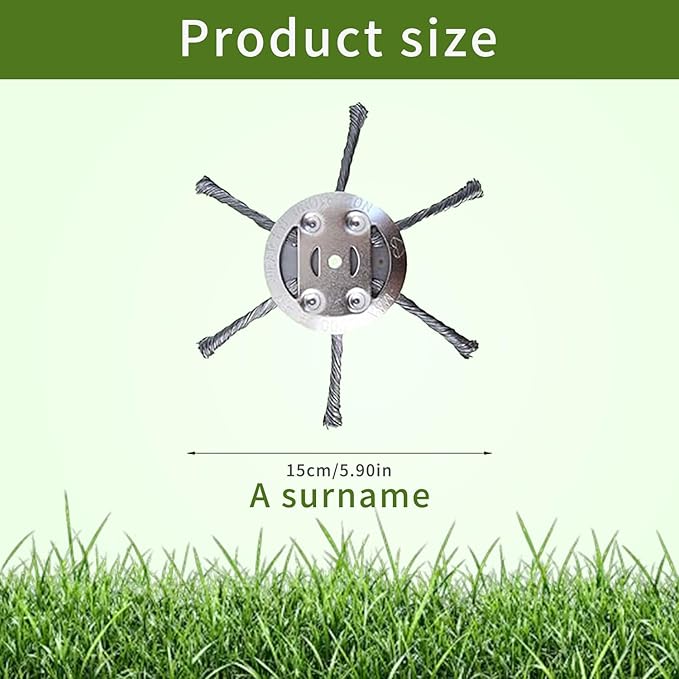 QNHMPW 2PCS Steel Wire Grass Trimmer Head,6 Inch Universal Steel Wire Weed Trimmer Head,for Electric & Cordless String Trimmers,Applicable to Most Lawn Mower