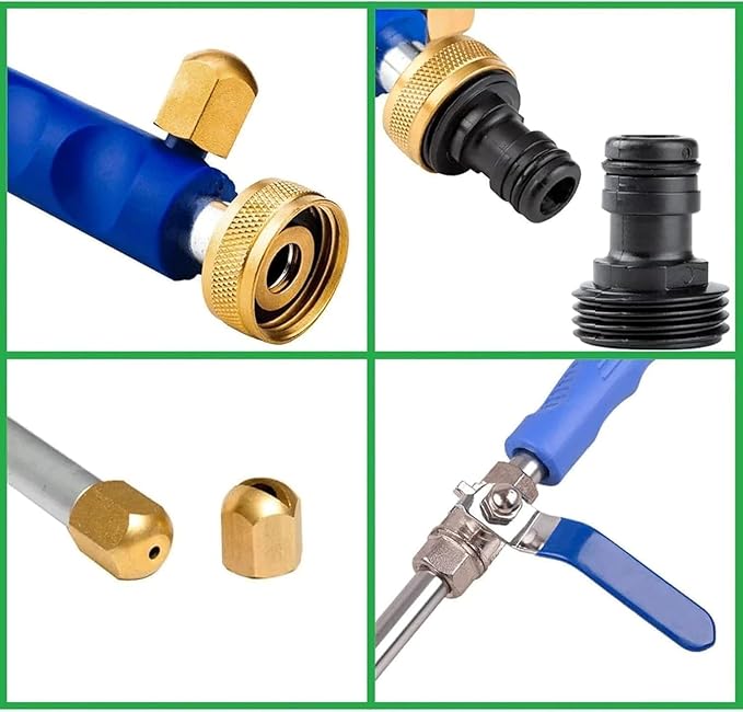 Jet Flux Hose Pressure Washer,Upgraded 2-in-1 Jet Flux Power Washer with 2 Jet Different Nozzle and Hose Quick Connectors for Car, Patio