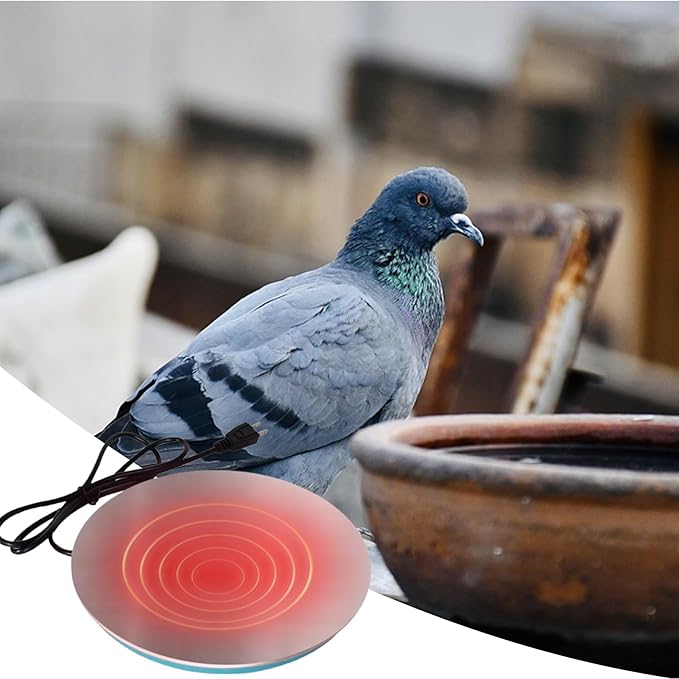 Warmer Base for Chicken Water - Poultry Water Heater with 4.5 Feet Power Cable - Heated Chicken Waterer Base with 4.5 Feet Power Cable,AntiScald Pet Poultry Waterer Winter Deicer