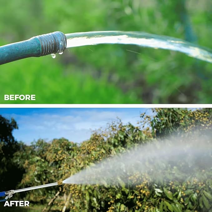 Jet Flux Hose Pressure Washer,Upgraded 2-in-1 Jet Flux Power Washer with 2 Jet Different Nozzle and Hose Quick Connectors for Car, Patio