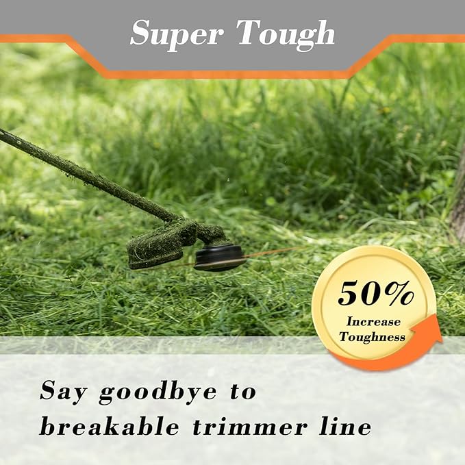 Cluparis 5-Pound 105 Heavy Duty Sawtooth Trimmer Line, 0.105" x 1129-Foot Sawtooth Weed Eater String Fits Medium & Heavy Grass & Weeds,105 Trimmer String Weed Wacker for Weedeater Line of Nylon