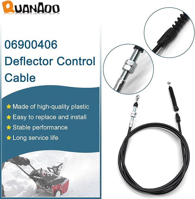 Deflector Control Cable 06900406 for Ariens Snow Blower fits Deluxe 24 27 28 30 Deluxe Platinum 24 30 Deluxe Track 24 27 28 30 snowblower Replaces 06900018 Chute Deflector snowblower Parts