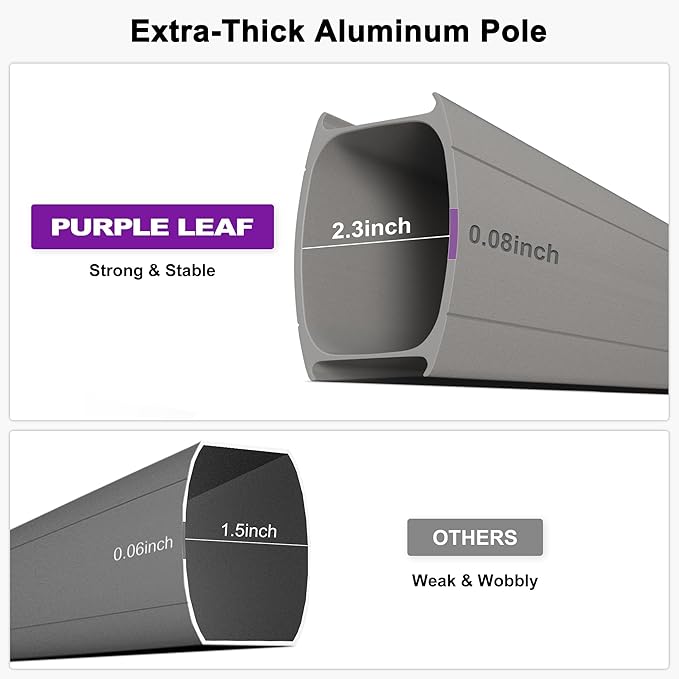 PURPLE LEAF 10' X 10' Patio Umbrella Outdoor Cantilever Umbrella, Aluminum Offset Umbrella with Champagne Frame and 360° Rotation for Pool Deck Garden, Taupe