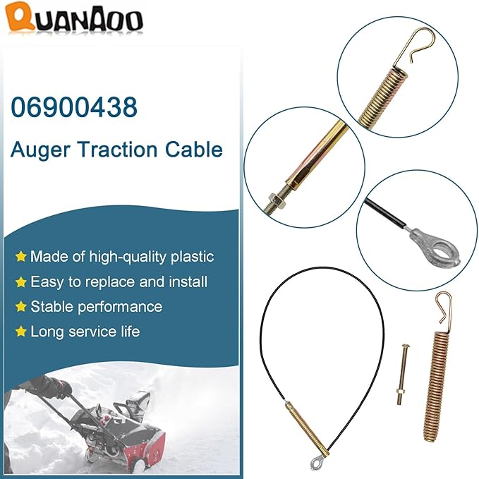 Traction Cable 06900438 for Ariens Compact 20 24 SNO-Tek 24 28 120V ST24 Snow Blower Replaces 24916003 Auger and Upper Traction Cable