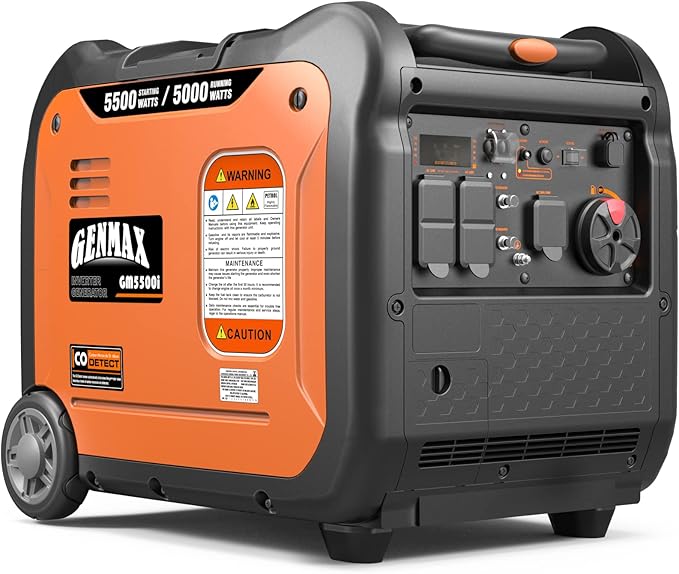 GENMAX Generator,EPA Compliant, Eco-Mode Feature, Ultra Lightweight for Backup Home Use & Camping