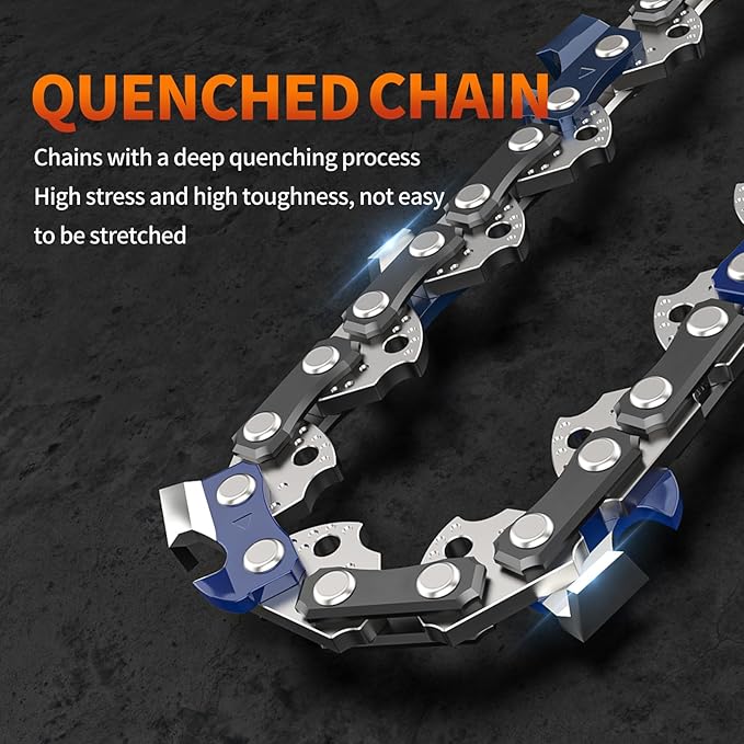 3Pcs 16 Inch Chainsaw Chain, 3/8" LP Pitch .050" Gauge 56 Drive Links,Replacement Chains for Portable Mini Chainsaw, Guide Saw Chain for Chainsaws (16"-56DL-3/8"LP .050"-3pcs)