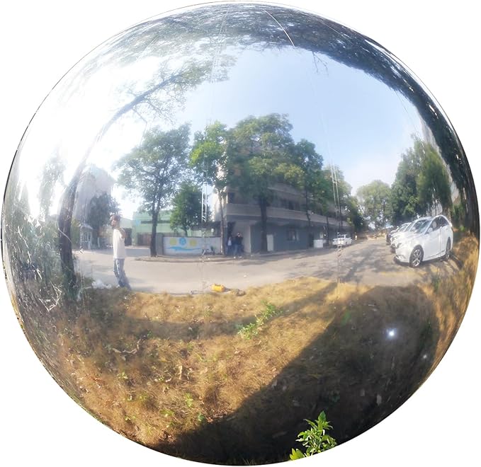 Generic Big Shiny Balls Giant Inflatable Mirror Balls for Events & Decor - Party, Advertising, Shows, Stage Decoration - Hanging & Standing-Various Sizes & Colors - Silver (2.5m/8.2ft)