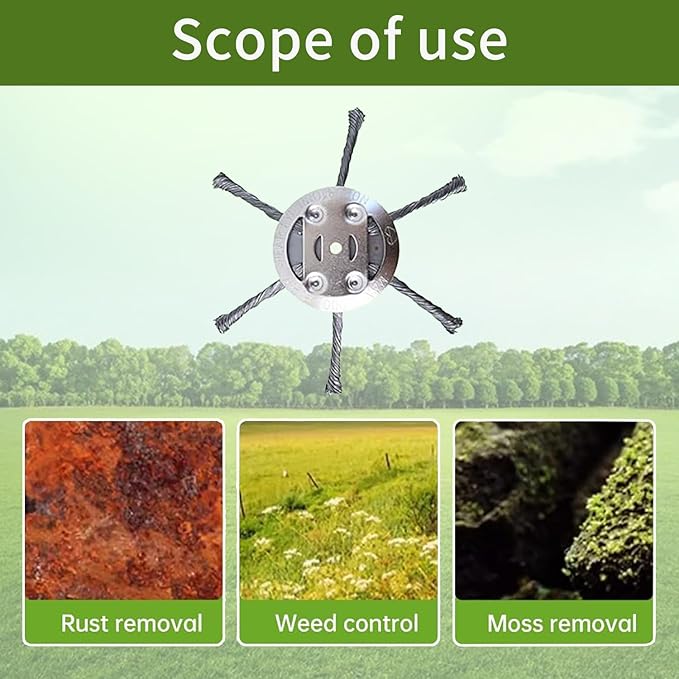 QNHMPW 2PCS Steel Wire Grass Trimmer Head,6 Inch Universal Steel Wire Weed Trimmer Head,for Electric & Cordless String Trimmers,Applicable to Most Lawn Mower