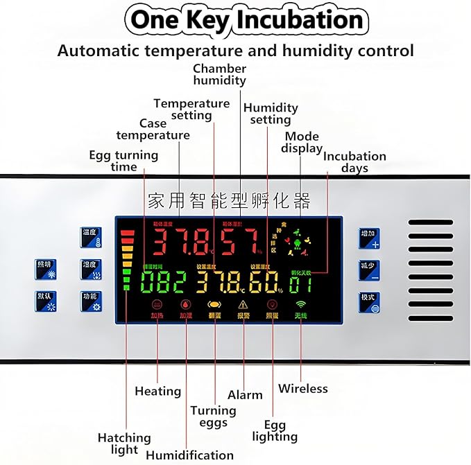 Poultry Pigeon & Game Bird Egg Incubators with Auto Turn & Smart Temp/Humidity Control & Egg Candler Poultry Hatcher Machine for Hatching Eggs Adjustable Rollers for Any Egg Size 340eggs