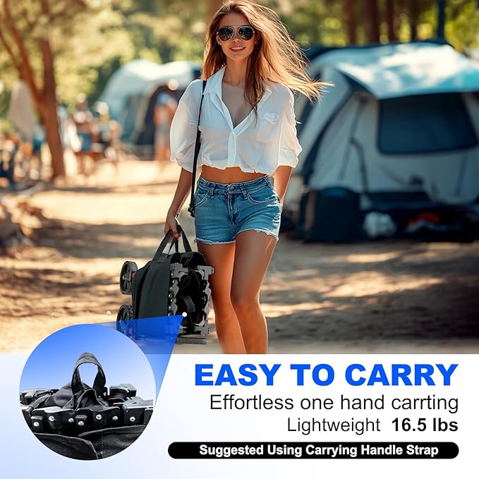 200L Collapsible Foldable Wagon, Large Heavy Duty Wagon Cart with 440lbs Weight Capacity, Folding Utility Wagon with Brake for Camping, Garden, Sports, Picnic, Shopping (Black)