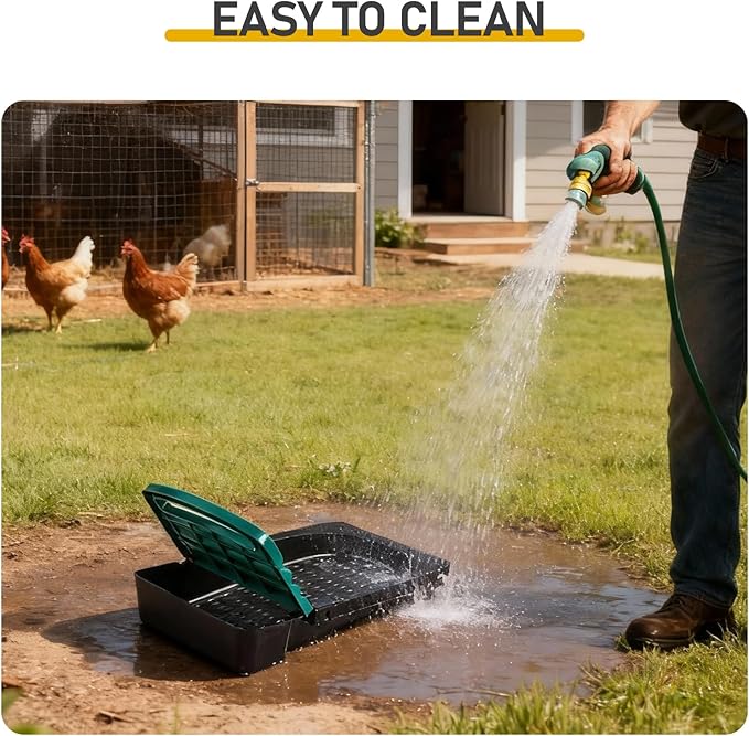 Metal Chicken Nesting Box,3 Compartment Nesting Box for Laying Eggs,Cleanable Pull Out Hen Roosting Boxes,Wall Mount Chicken Brooder Boxes,with Perch,for Hens Gooses Ducks Poultry Farms (Green)