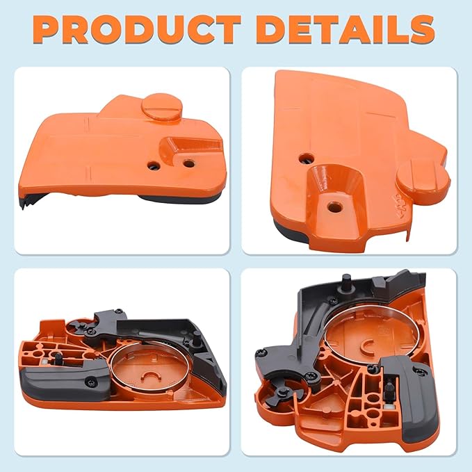 435 Clutch Cover Assembly for Husqvarna 435 Chainsaw Chain Brake Clutch Cover 536329204, Chain Brake Assembly Clutch Side Cover For Husqvarna 435 X-Torq Chainsaw Parts with Snap Clips Bar Nuts