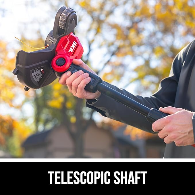 SKIL PWR CORE 20 12" Pivoting Head String Trimmer, 20-Volt Battery and Charger Included - LT1200B-11