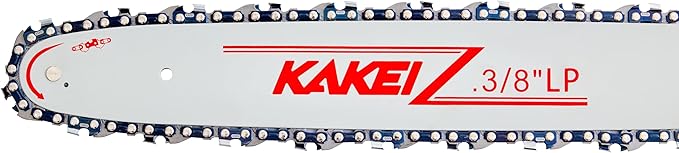 KAKEI 18 Inch Chainsaw Bar& Chain Combo - 3/8" LP Pitch, .050" Gauge, 62 Drive Links Fits Poulan, Kobalt, Echo, Ego, Greenworks& More (3 Chains+ 1 Bar)
