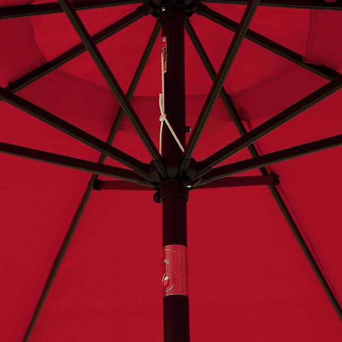 Blissun 9' Outdoor Patio Umbrella, Outdoor Table Umbrella, Yard Umbrella, Market Umbrella with 8 Sturdy Ribs, Push Button Tilt and Crank