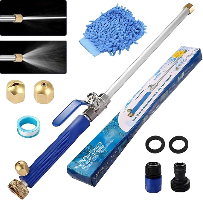 Jet Flux Hose Pressure Washer,Upgraded 2-in-1 Jet Flux Power Washer with 2 Jet Different Nozzle and Hose Quick Connectors for Car, Patio