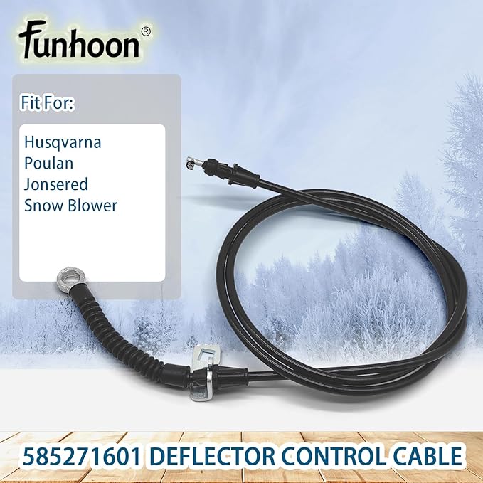 585271601 Deflector Control Cable for Husqvarna 924 HV, ST 230 E, ST 261 E, ST 268 EP, ST 276 EP, ST 324 P, ST 327 T, Poulan, Jonsered Snow Blowers Replaces 532420672 532421164
