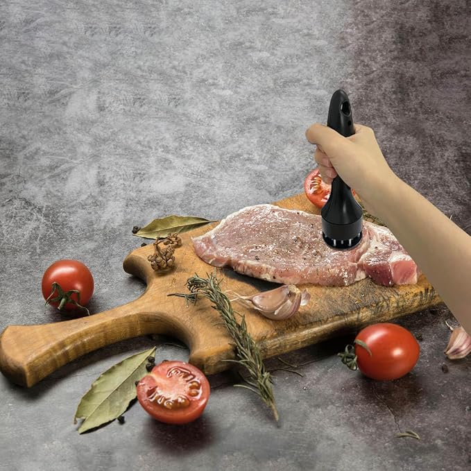 Stainless Steel Meat Tenderizer Tool,with 21 Needles Tenderizing Steak Meat Tool for Cooking BBQ, Marinade, Steak, Chicken,and Poultry