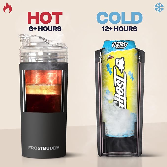 Frost Buddy XL Can Cooler - Fits 12/16/20/24 oz Cans & Bottles (Mermaid) | Keeps drinks chilled 12+ hrs | No sweat, no condensation | Fits slim & standard cans | Durable, portable design